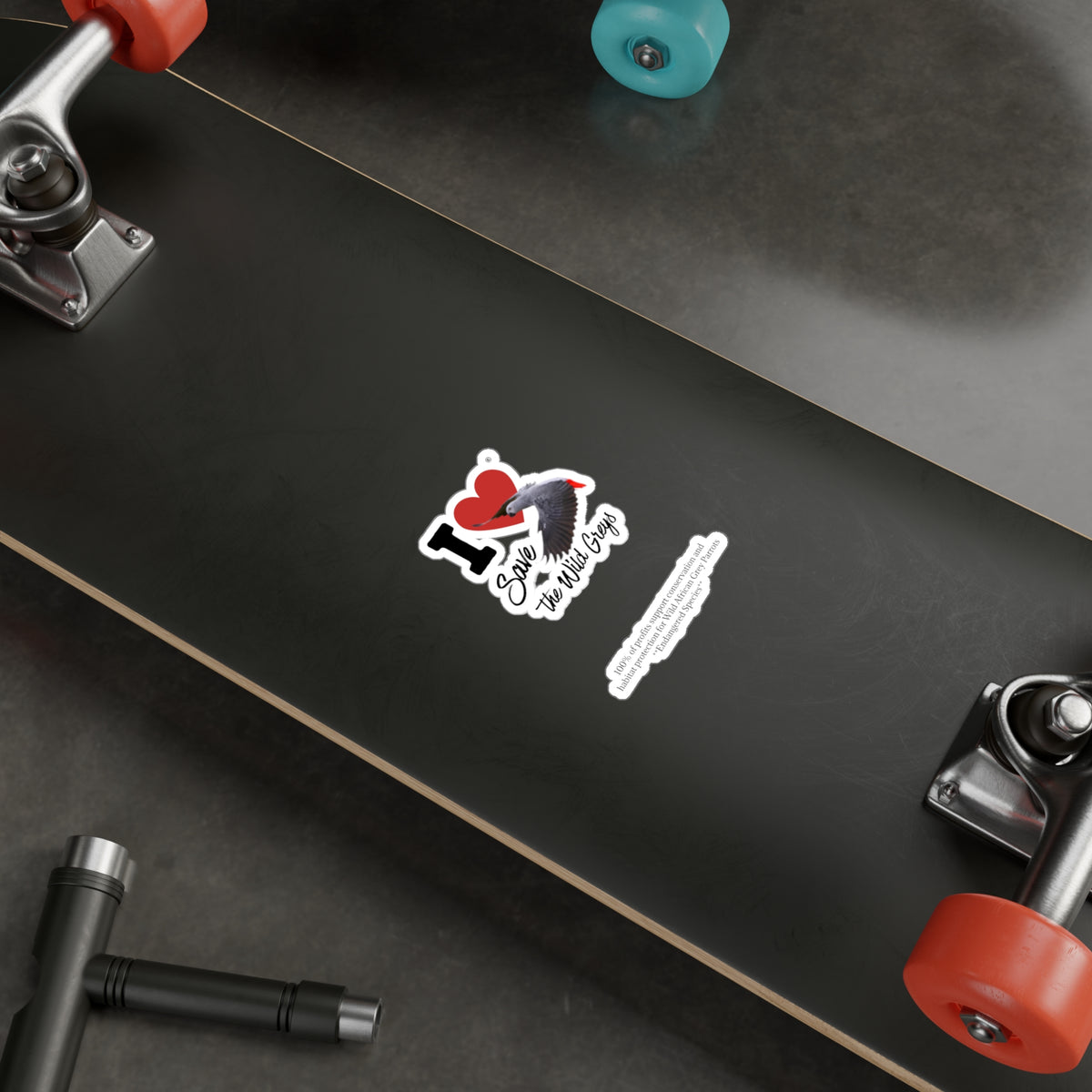 I Heart Save The Wild Greys Sticker
