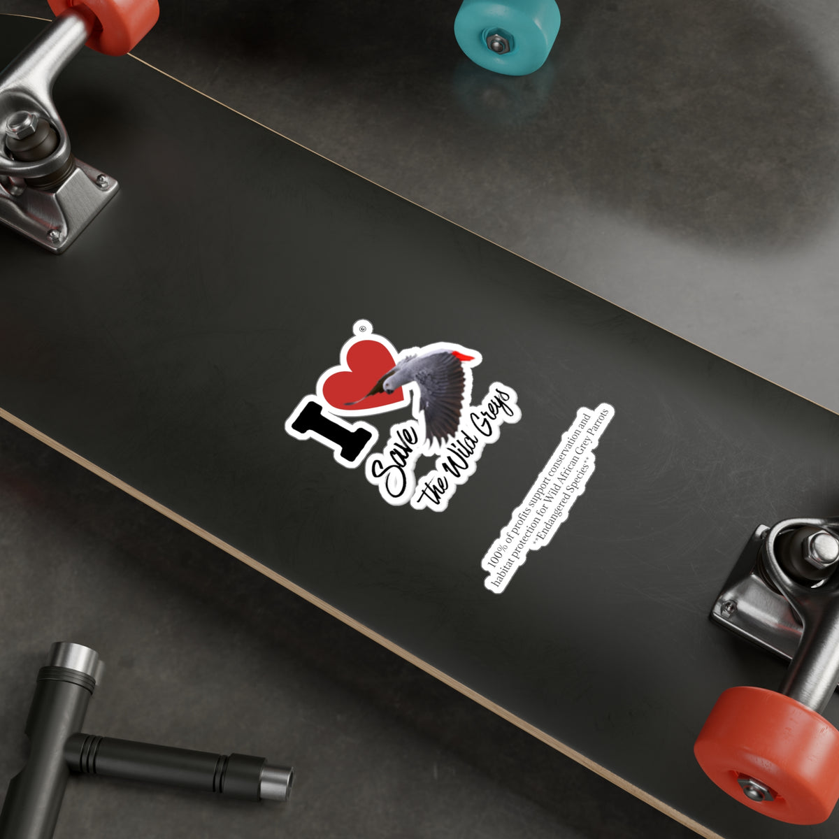 I Heart Save The Wild Greys Sticker