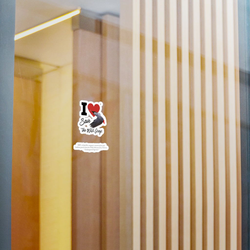 I Heart Save The Wild Greys Sticker
