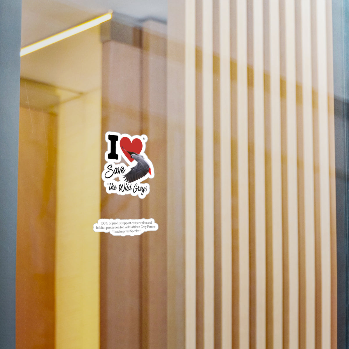 I Heart Save The Wild Greys Sticker